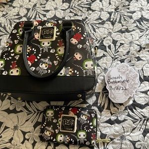 Beetle juice loungefly purse set